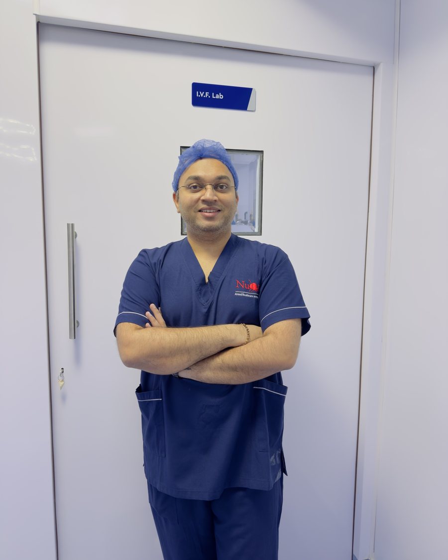 Dr Madhav Hirani at the NuLife IVF lab